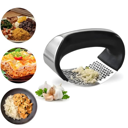 3 Kit de Espremedor de Alho, Cebola e Batata, Máquina de Amassar de Aço Inoxidável