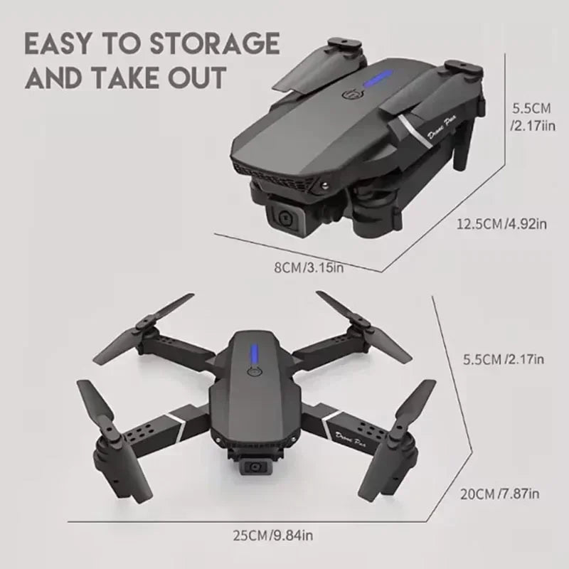 E88 Pro WIFI FPV Drone Wide Angle HD 4K 1080