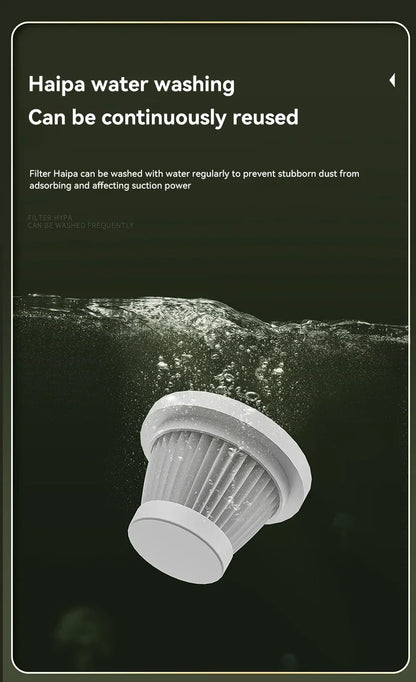 Xiaomi Car Vacuum Cleaner Wireless High Power Powerful Cleaning Dust Removal Multi Wet Dry Dual-Use Handheld Vacuum Cleaner